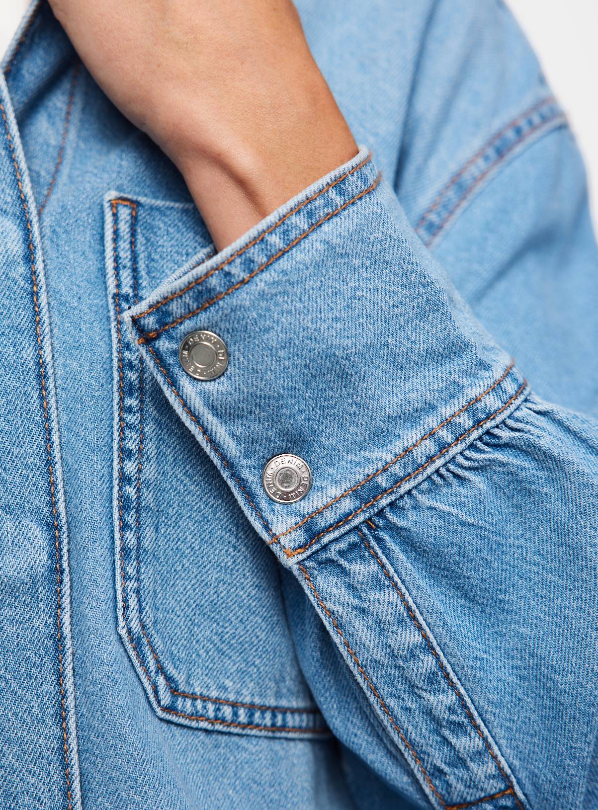 Mid Wash Denim Relaxed Shirt 20 - Image 3